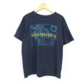 L★古着 半袖 Tシャツ メンズ コロンビア COLUMBIA 地図 コットン クルーネック 紺 ネイビー 23aug26 中古