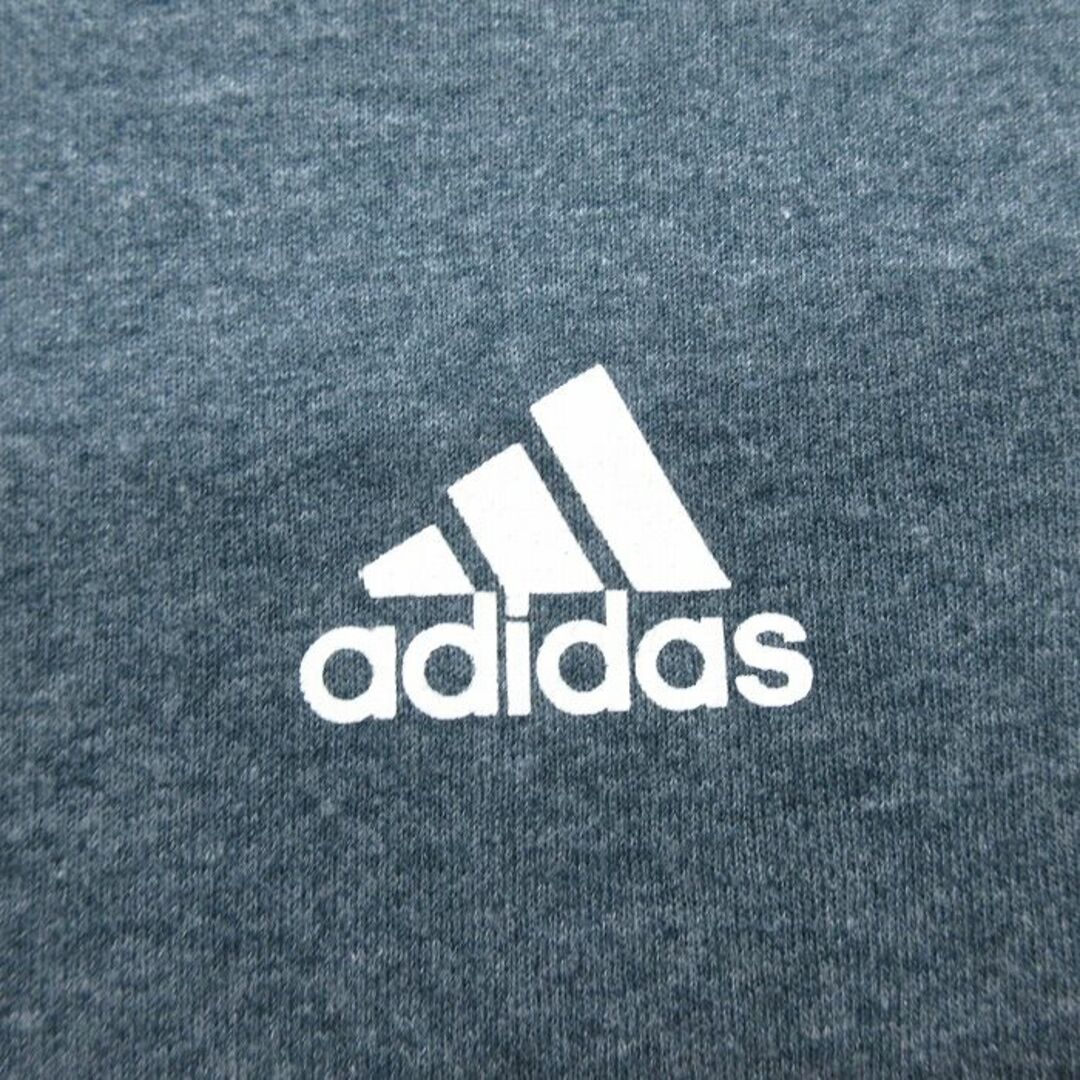 adidas(アディダス)のXL★古着 アディダス adidas 半袖 ブランド Tシャツ メンズ ワンポイントロゴ 紺 ネイビー 霜降り 23aug26 中古 メンズのトップス(Tシャツ/カットソー(半袖/袖なし))の商品写真