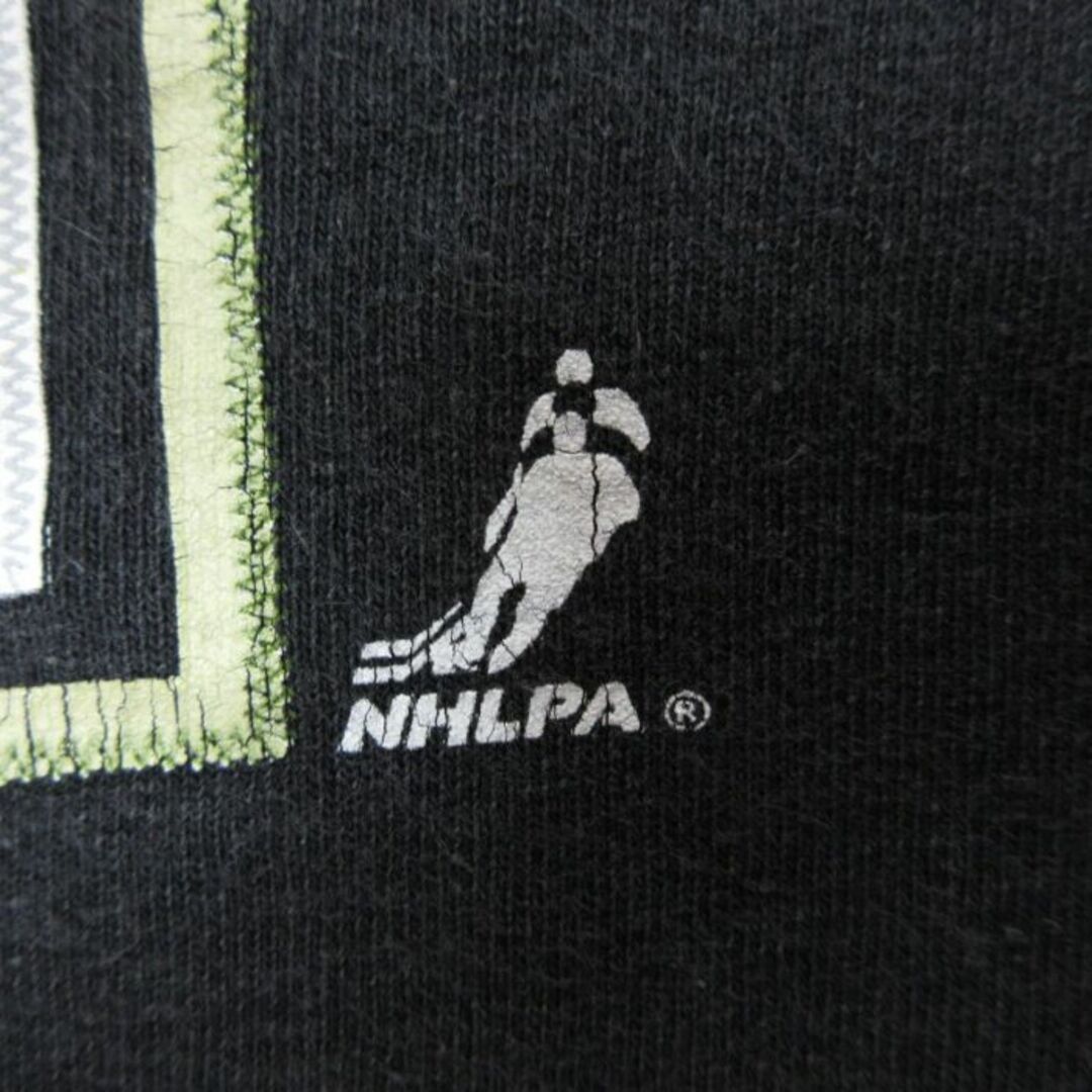 Reebok(リーボック)のXL★古着 リーボック REEBOK 半袖 ブランド Tシャツ メンズ NHL ピッツバーグペンギンズ ブルックスオーピック 44 大きいサイズ コットン クルーネック 黒 ブラック アイスホッケー 23aug26 中古 メンズのトップス(Tシャツ/カットソー(半袖/袖なし))の商品写真