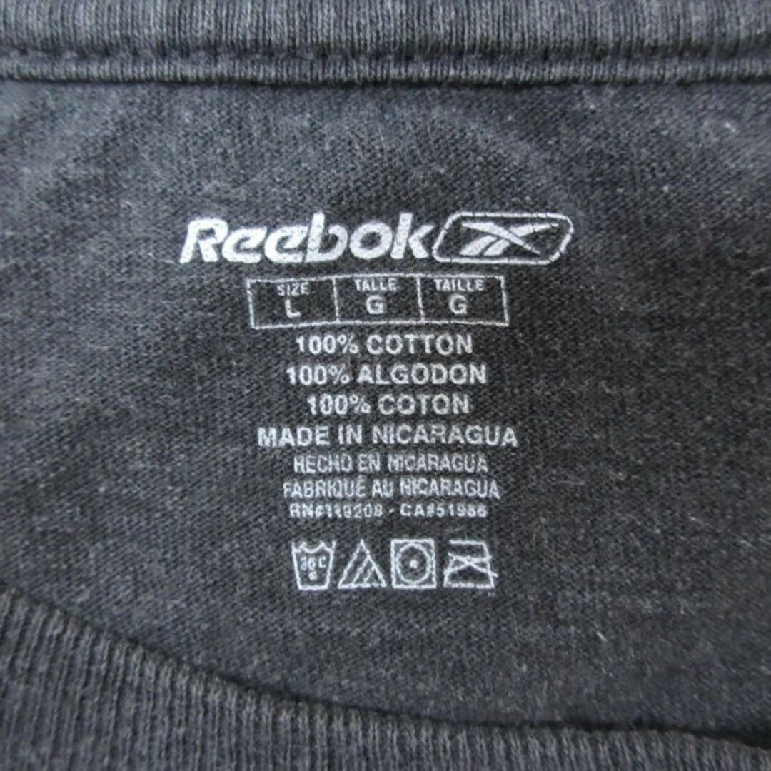 Reebok(リーボック)のXL★古着 リーボック REEBOK 半袖 ブランド Tシャツ メンズ NHL ピッツバーグペンギンズ ブルックスオーピック 44 大きいサイズ コットン クルーネック 黒 ブラック アイスホッケー 23aug26 中古 メンズのトップス(Tシャツ/カットソー(半袖/袖なし))の商品写真