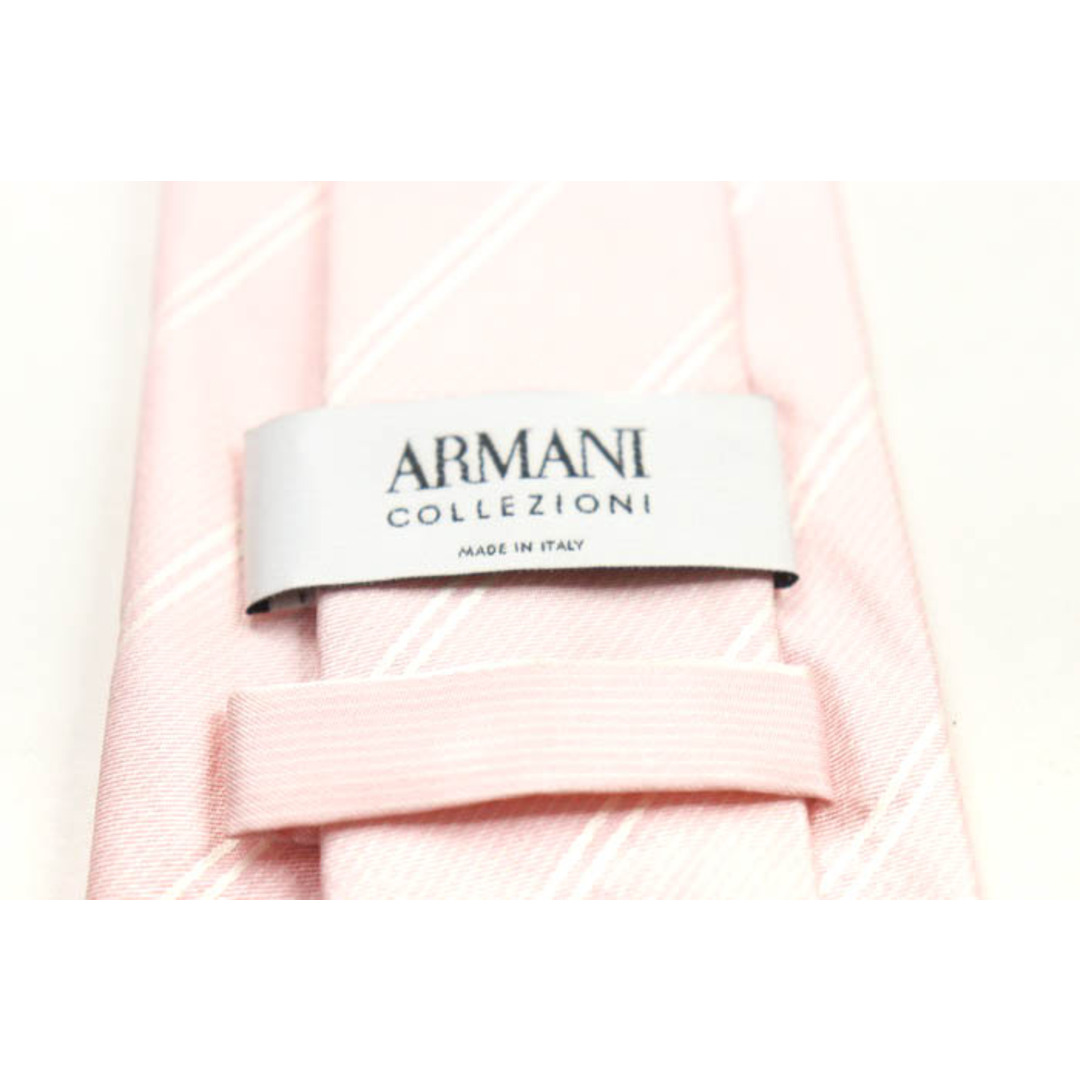 ARMANI COLLEZIONI(アルマーニ コレツィオーニ)のアルマーニコレッツォーニ ブランド ネクタイ ストライプ柄 シルク イタリア製 メンズ ピンク ARMANI COLLEZIONI メンズのファッション小物(ネクタイ)の商品写真