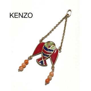 ケンゾー(KENZO)のKENZO  ペンダント k9ゴールド　珊瑚　フクロウモチーフ　ネックレス(ネックレス)