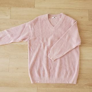 ユニクロ(UNIQLO)のユニクロ UNIQLO XL ピンク トッブス(ニット/セーター)