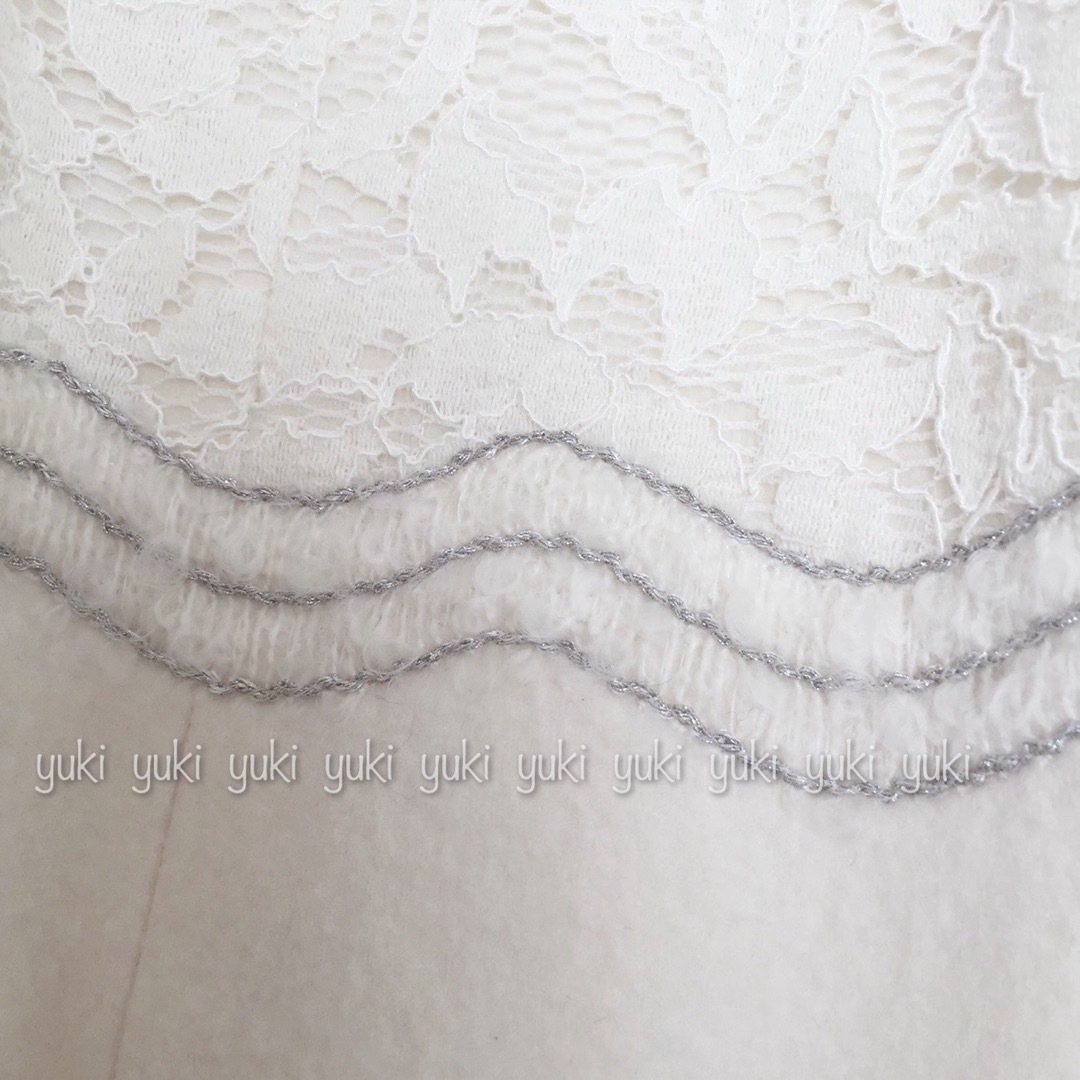 ANAYI(アナイ)のANAYI  天竺×レースモヘア刺繍 セットアップ レディースのフォーマル/ドレス(スーツ)の商品写真