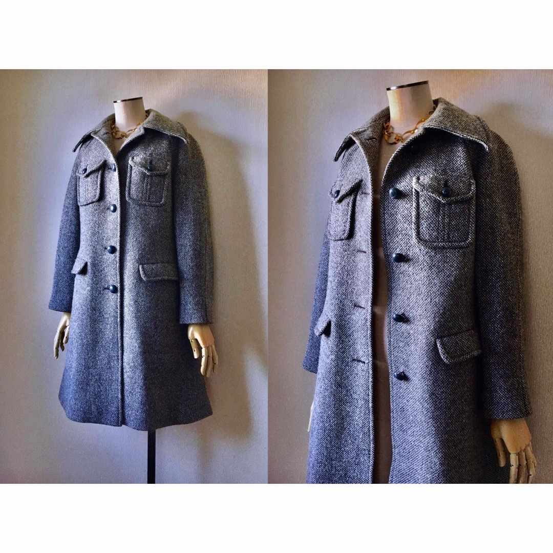 FUMIKA_UCHIDA(フミカウチダ)の60s ELGEE London Vintage Tweed Coat 英国製 レディースのジャケット/アウター(チェスターコート)の商品写真