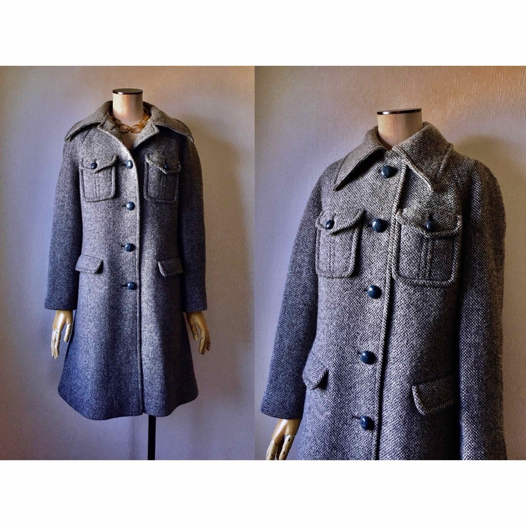 FUMIKA_UCHIDA(フミカウチダ)の60s ELGEE London Vintage Tweed Coat 英国製 レディースのジャケット/アウター(チェスターコート)の商品写真