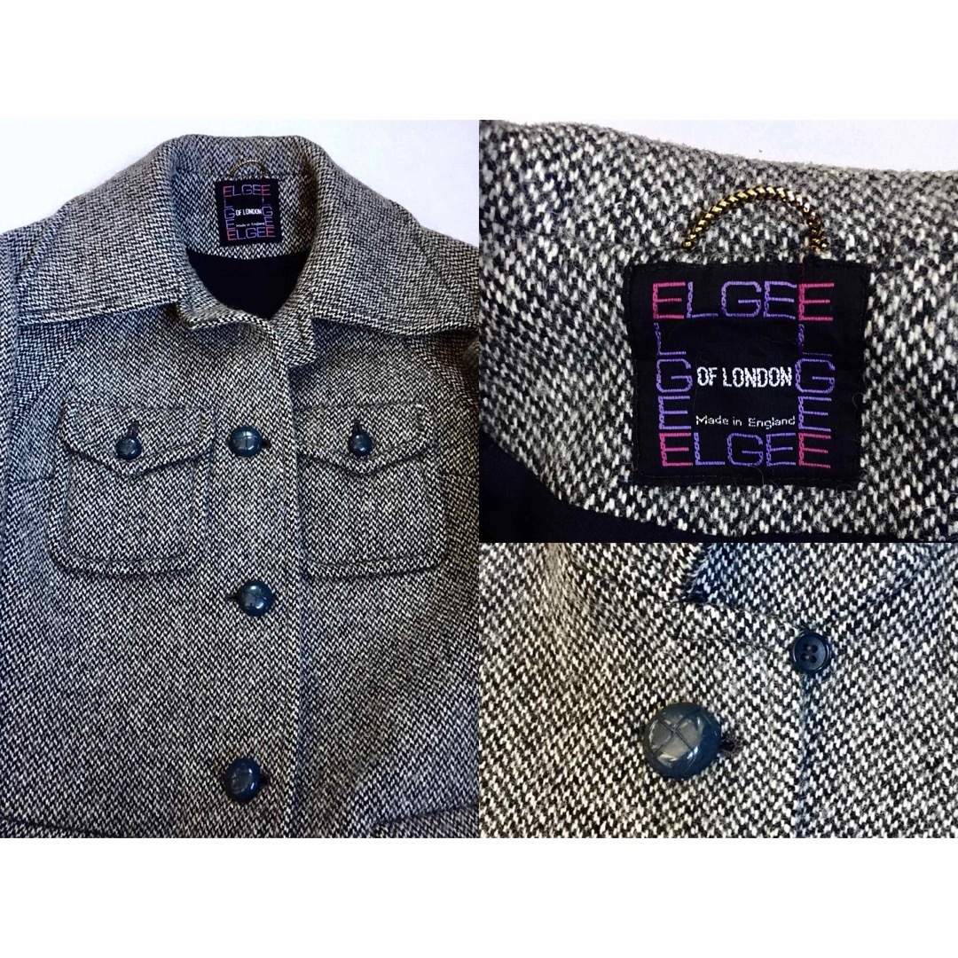 FUMIKA_UCHIDA(フミカウチダ)の60s ELGEE London Vintage Tweed Coat 英国製 レディースのジャケット/アウター(チェスターコート)の商品写真