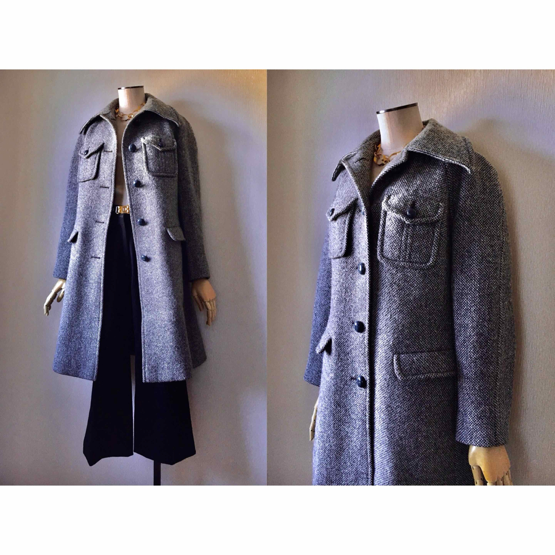 FUMIKA_UCHIDA(フミカウチダ)の60s ELGEE London Vintage Tweed Coat 英国製 レディースのジャケット/アウター(チェスターコート)の商品写真