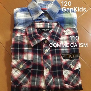 ギャップキッズ(GAP Kids)の長袖シャツ チェック柄 110㎝ 120㎝(Tシャツ/カットソー)