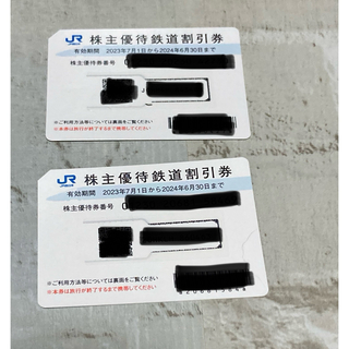 JR西日本株主優待　鉄道割引券　2枚②,　6月末まで有効　半額券(鉄道乗車券)