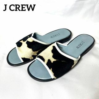 ジェイクルー(J.Crew)のJ.CREW ジェイクルー ハラコ フラットサンダル 23.5 牛柄 靴(サンダル)