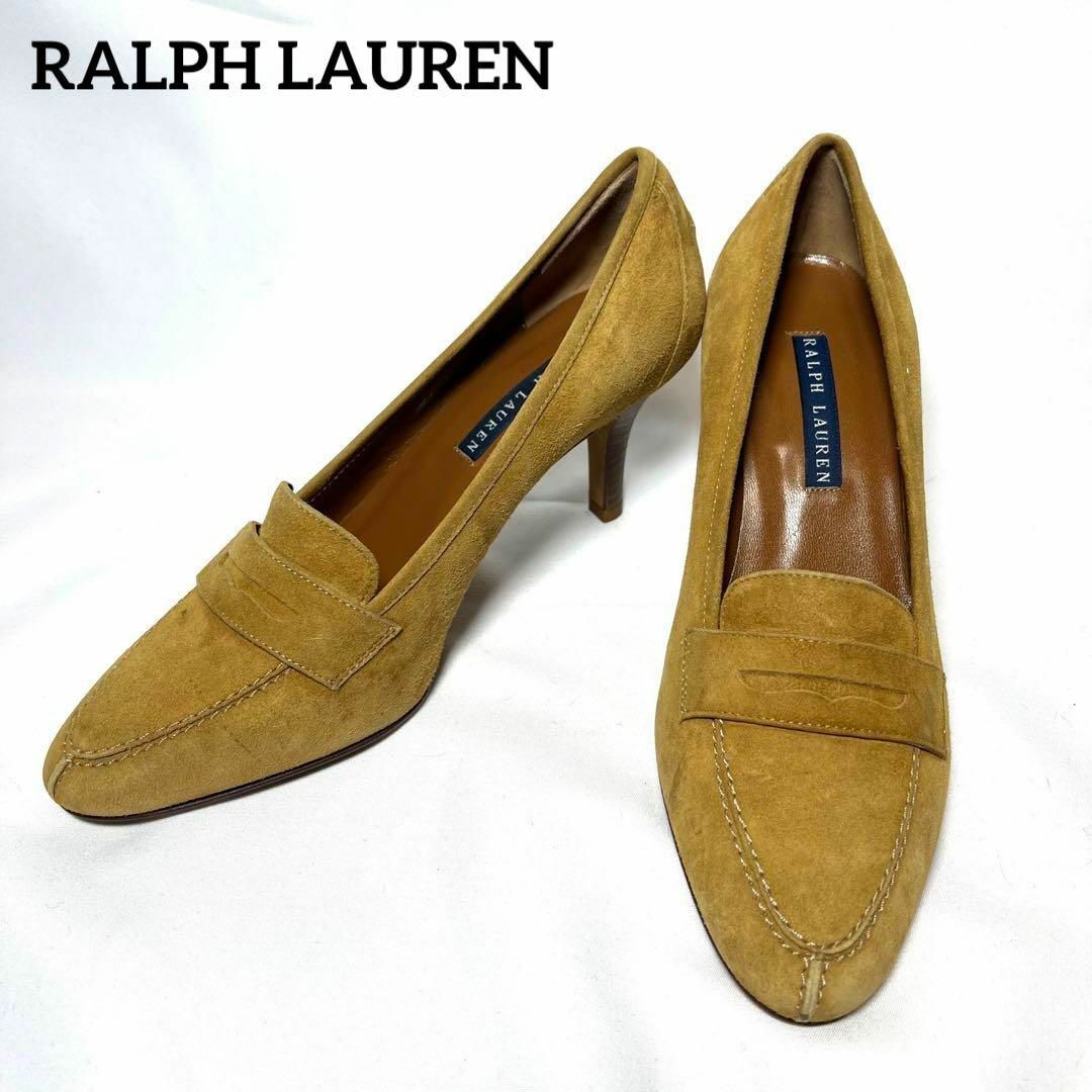 Ralph Lauren(ラルフローレン)のRALPH LAUREN ラルフローレン 本革スエードモカパンプス ブラウン レディースの靴/シューズ(ハイヒール/パンプス)の商品写真