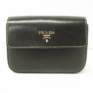 プラダ(PRADA)のPRADA(プラダ) ポーチ - 1N1615 黒 レザー(ポーチ)