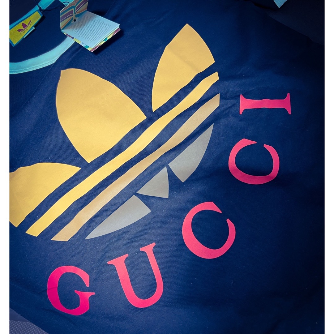 33932円 GUCCI - 新品 限定 コラボ adidas x Gucci コットンT 33932円 GUCCI - 新品 限定 コラボ adidas x Gucci コットンT