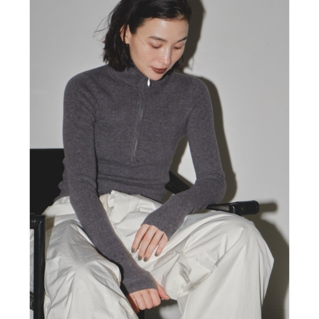 TODAYFUL(トゥデイフル)の【新品タグ付】TODAYFUL Halfzip Rib Knit リブトップス レディースのトップス(カットソー(長袖/七分))の商品写真