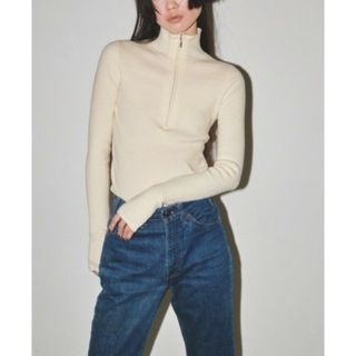 トゥデイフル(TODAYFUL)の【新品タグ付】TODAYFUL Halfzip Rib Knit リブトップス(カットソー(長袖/七分))