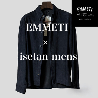 EMMETI - EMMETI ALESIO スエード シャツジャケット ネイビー48