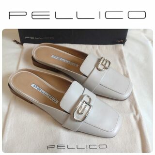 PELLICO - 定価71500 新品 ペリーコ バックル ミュール ローファー グレージュ 24