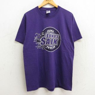 L★古着 半袖 ビンテージ Tシャツ メンズ 00年代 00s ジョナスソーク クルーネック 紫 パープル 23sep02 中古(Tシャツ/カットソー(半袖/袖なし))