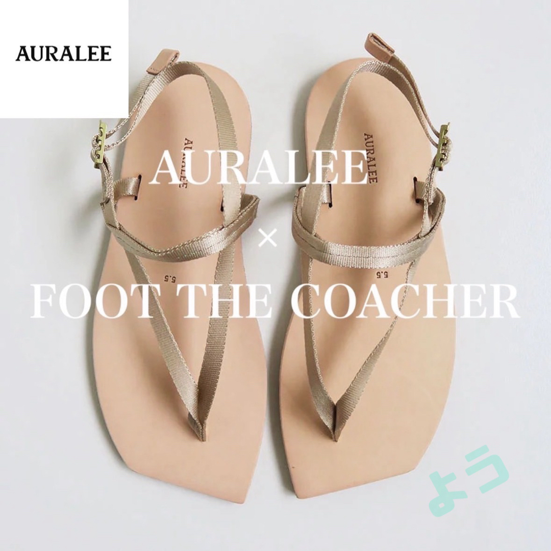 AURALEE(オーラリー)の【新品】AURALEE×FOOT THE COACHER レザーサンダル26cm メンズの靴/シューズ(サンダル)の商品写真