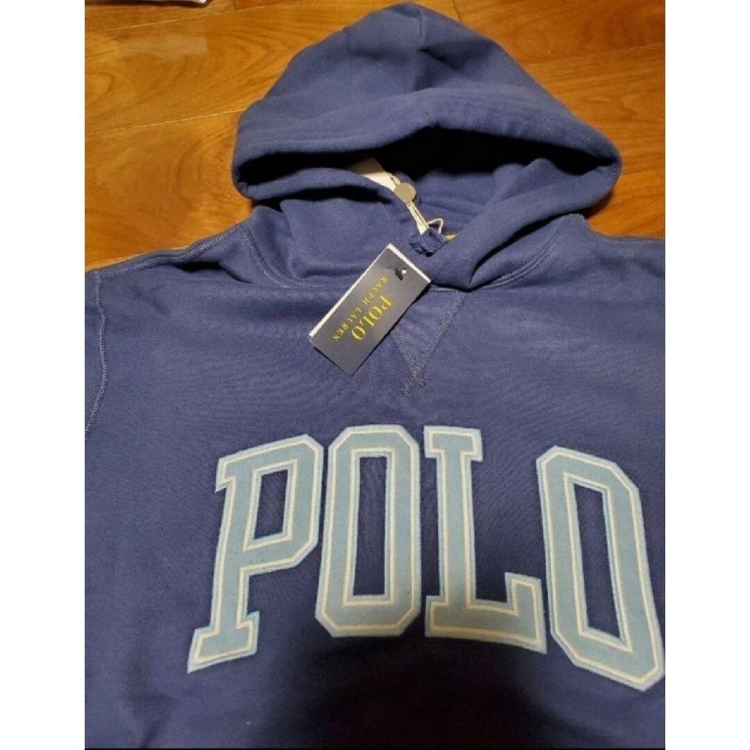 POLO RALPH LAUREN(ポロラルフローレン)の【新品】ポロラルフローレン　スウェットパーカー　サイズL  ダークブルー メンズのトップス(パーカー)の商品写真