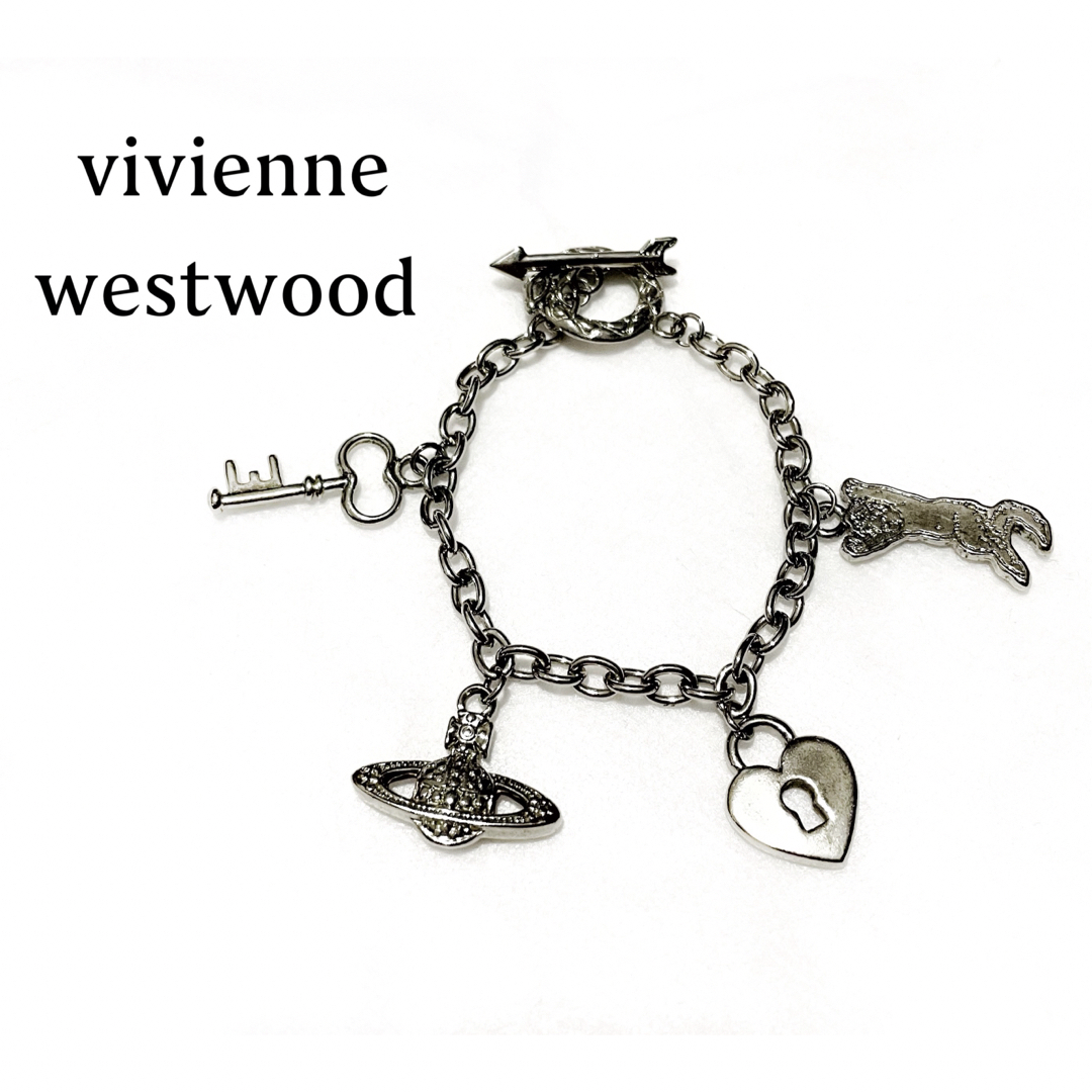 Vivienne Westwood(ヴィヴィアンウエストウッド)のヴィヴィアンウエストウッド【超希少】オーブ チャーム チェーン ブレスレット レディースのアクセサリー(ブレスレット/バングル)の商品写真