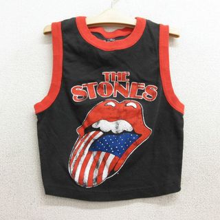 古着 ロック バンド タンクトップ キッズ ボーイズ 子供服 ローリングストーンズ The Rolling Stones コットン クルーネック 黒他 ブラック 23sep06(タンクトップ/キャミソール)