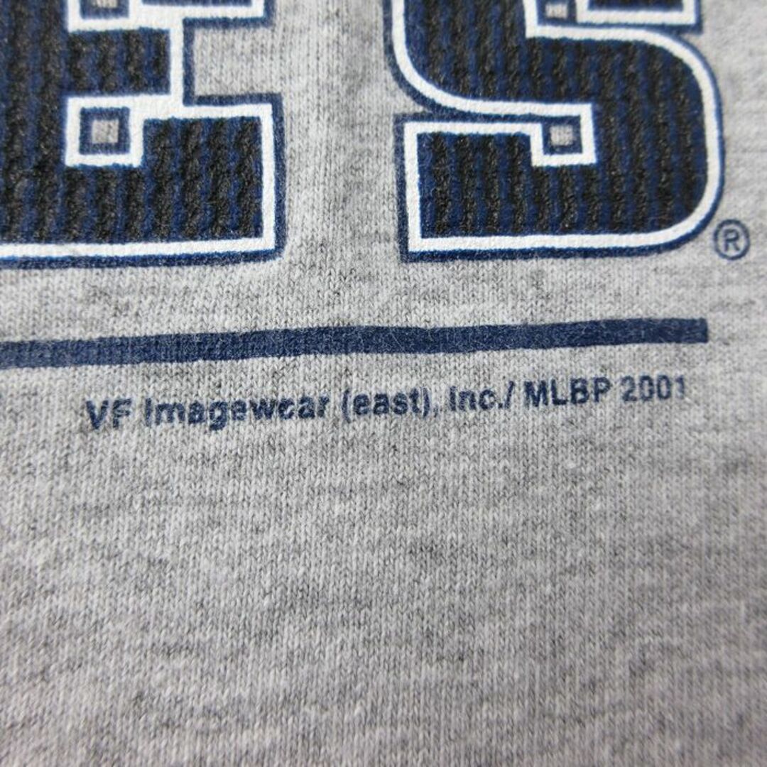 Lee(リー)の古着 リー Lee 長袖 ビンテージ Tシャツ キッズ ボーイズ 子供服 00年代 00s MLB ニューヨークヤンキース クルーネック グレー 霜降り メジャーリーグ ベースボール 野球 23sep06 キッズ/ベビー/マタニティのベビー服(~85cm)(シャツ/カットソー)の商品写真