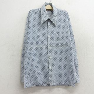 古着 タウンクラフト JCペニー 長袖 ビンテージ シャツ キッズ ボーイズ 子供服 70年代 70s 紺他 ネイビー 23sep06