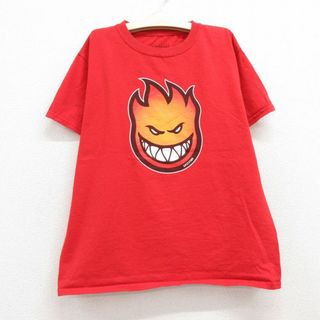 古着 スピットファイア 半袖 Tシャツ キッズ ボーイズ 子供服 コットン クルーネック 赤 レッド 23sep06(シャツ/カットソー)