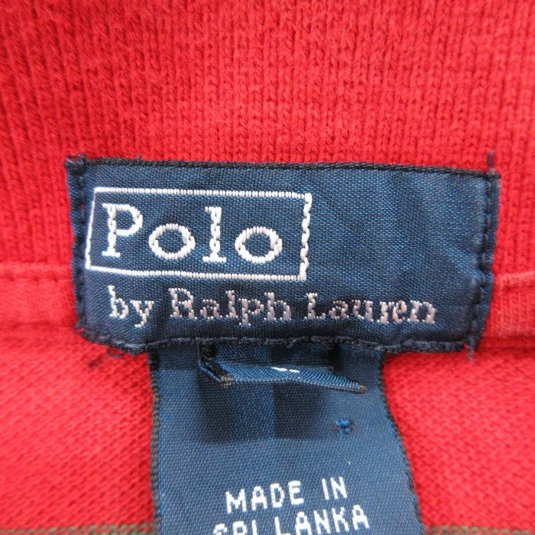 Ralph Lauren(ラルフローレン)の古着 ラルフローレン半袖ブランド ポロ シャツ キッズ ボーイズ 子供服 90年代 90s ワンポイントロゴ 鹿の子 クルーネック 赤他 レッド 23sep06 キッズ/ベビー/マタニティのベビー服(~85cm)(その他)の商品写真