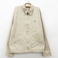 古着 ラルフローレン Ralph Lauren 長袖 ブランド ジャケット スイングトップ Tシャツ キッズ ボーイズ 子供服 90年代 90s ワンポイントロゴ コットン ベージュ カーキ 23sep08