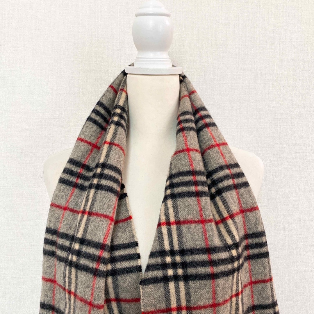 BURBERRY(バーバリー)のBurberry バーバリー　マフラー　ストール　ノバチェック　ウール　グレー レディースのファッション小物(マフラー/ショール)の商品写真