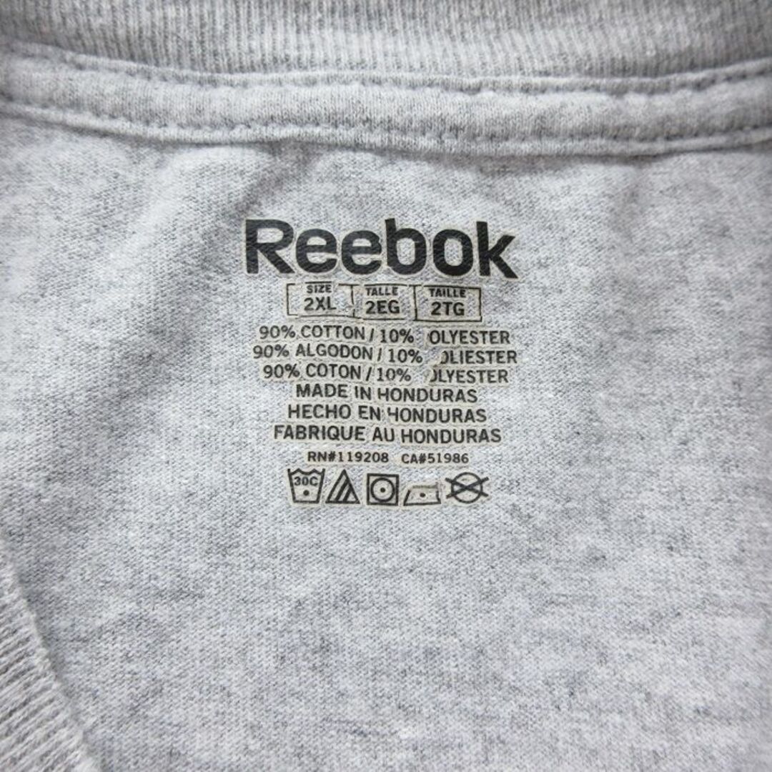 Reebok(リーボック)のXL★古着 リーボック REEBOK 半袖 ブランド Tシャツ メンズ NFL ニューヨークジャイアンツ 大きいサイズ クルーネック グレー 霜降り アメフト スーパーボウル 23sep07 中古 メンズのトップス(Tシャツ/カットソー(半袖/袖なし))の商品写真