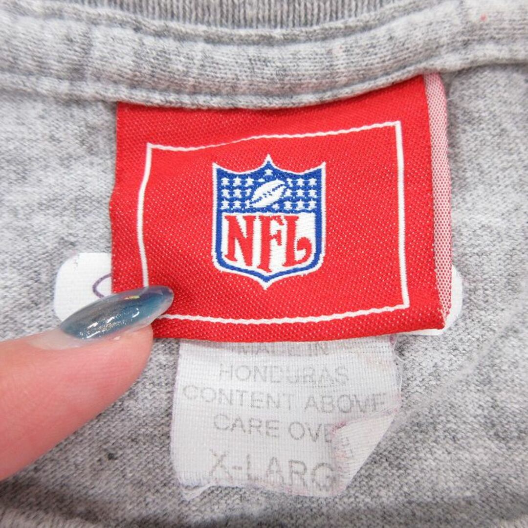 XL★古着 半袖 ビンテージ Tシャツ メンズ 00年代 00s NFL ニューイングランドペイトリオッツ 大きいサイズ クルーネック グレー 霜降り アメフト スーパーボウル 23sep06 中古 メンズのトップス(Tシャツ/カットソー(半袖/袖なし))の商品写真