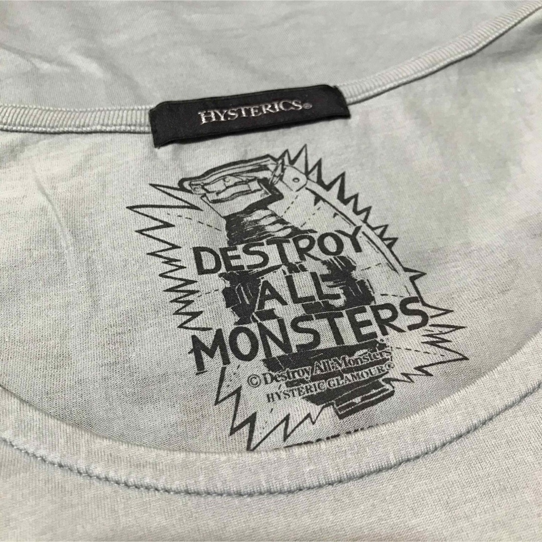 HYSTERIC GLAMOUR(ヒステリックグラマー)のヒステリックグラマー【美品】destroy コラボ 半袖 カットソー トップス レディースのトップス(Tシャツ(半袖/袖なし))の商品写真