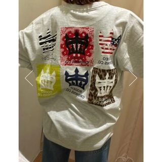 RODEO CROWNS WIDE BOWL - ロデオ ★CROWN BOXロングTシャツ（グレー）