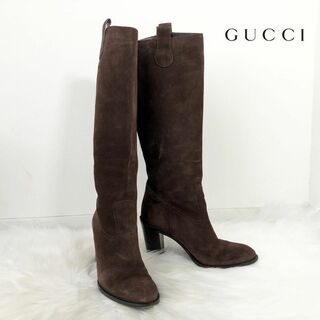 グッチ(Gucci)のGUCCI グッチ スエード ロングブーツ 36 1/2(ブーツ)