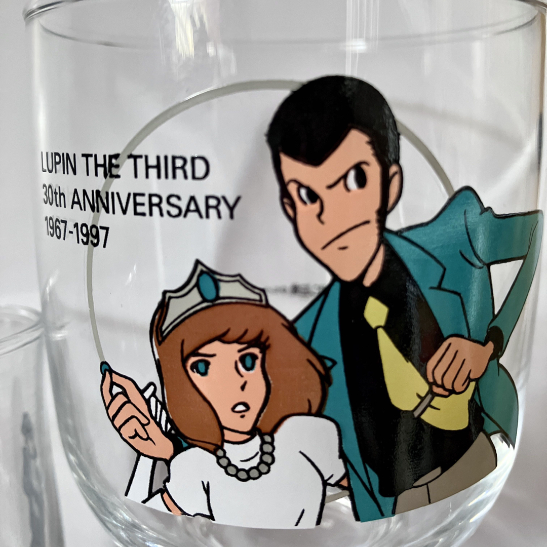 新品未使用 2個セット ルパン三世30周年グラス ESSO ノベルティ 新品未使用 2個セット ルパン三世30周年グラス ESSO ノベルティ