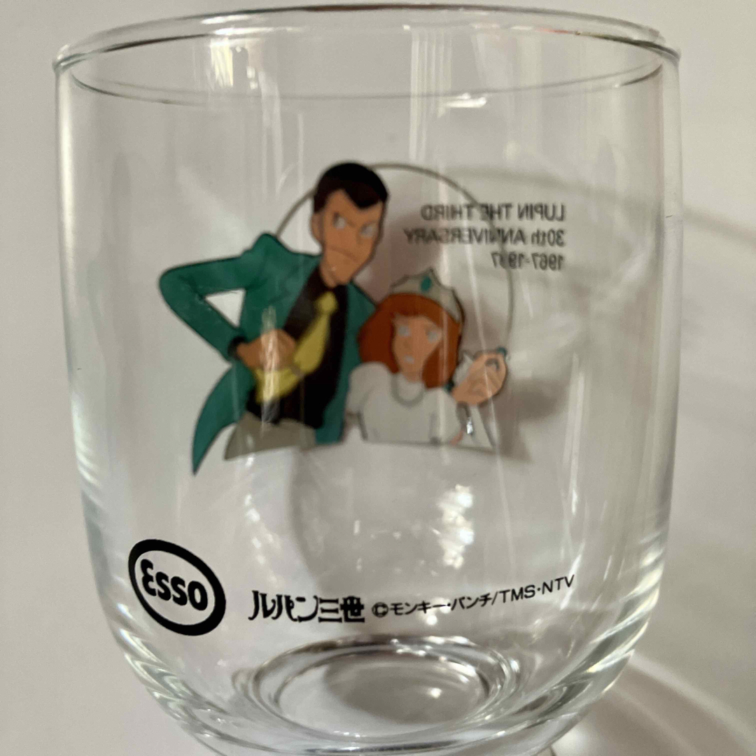 新品未使用 2個セット ルパン三世30周年グラス ESSO ノベルティ 新品未使用 2個セット ルパン三世30周年グラス ESSO ノベルティ
