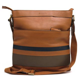 コーチ(COACH)のコーチ／COACH バッグ ショルダーバッグ 鞄 メンズ 男性 男性用レザー 革 本革 ブラウン 茶  70883 stripe patchwork Cross Body Messenger Bag クロスボディ ボディバッグ(ボディーバッグ)