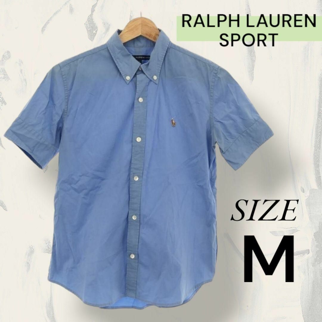 Ralph Lauren(ラルフローレン)のRALPH LAUREN SPORT トップス シャツ 半袖 ボタン ブルー 9 レディースのトップス(Tシャツ(半袖/袖なし))の商品写真