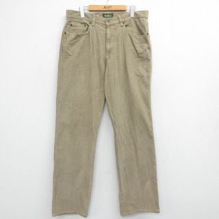 エディーバウアー(Eddie Bauer)のW35★古着 エディーバウアー コーデュロイ パンツ メンズ コットン ベージュ カーキ 23sep14 中古 ボトムス ロング(ワークパンツ/カーゴパンツ)