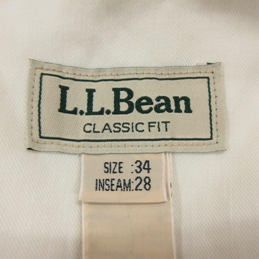 L.L.Bean(エルエルビーン)のW35★古着 エルエルビーン LLBEAN パンツ メンズ 00年代 00s コットン 薄ベージュ カーキ 23sep12 中古 ボトムス ロング メンズのパンツ(ワークパンツ/カーゴパンツ)の商品写真