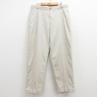 エルエルビーン(L.L.Bean)のW35★古着 エルエルビーン LLBEAN パンツ メンズ 00年代 00s コットン 薄ベージュ カーキ 23sep12 中古 ボトムス ロング(ワークパンツ/カーゴパンツ)