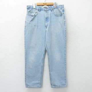 ギャップ(GAP)のW37★古着 ギャップ GAP ジーンズ メンズ 00年代 00s コットン 薄紺 ネイビー デニム 23sep14 中古 ボトムス ジーパン Gパン ロング パンツ(ワークパンツ/カーゴパンツ)