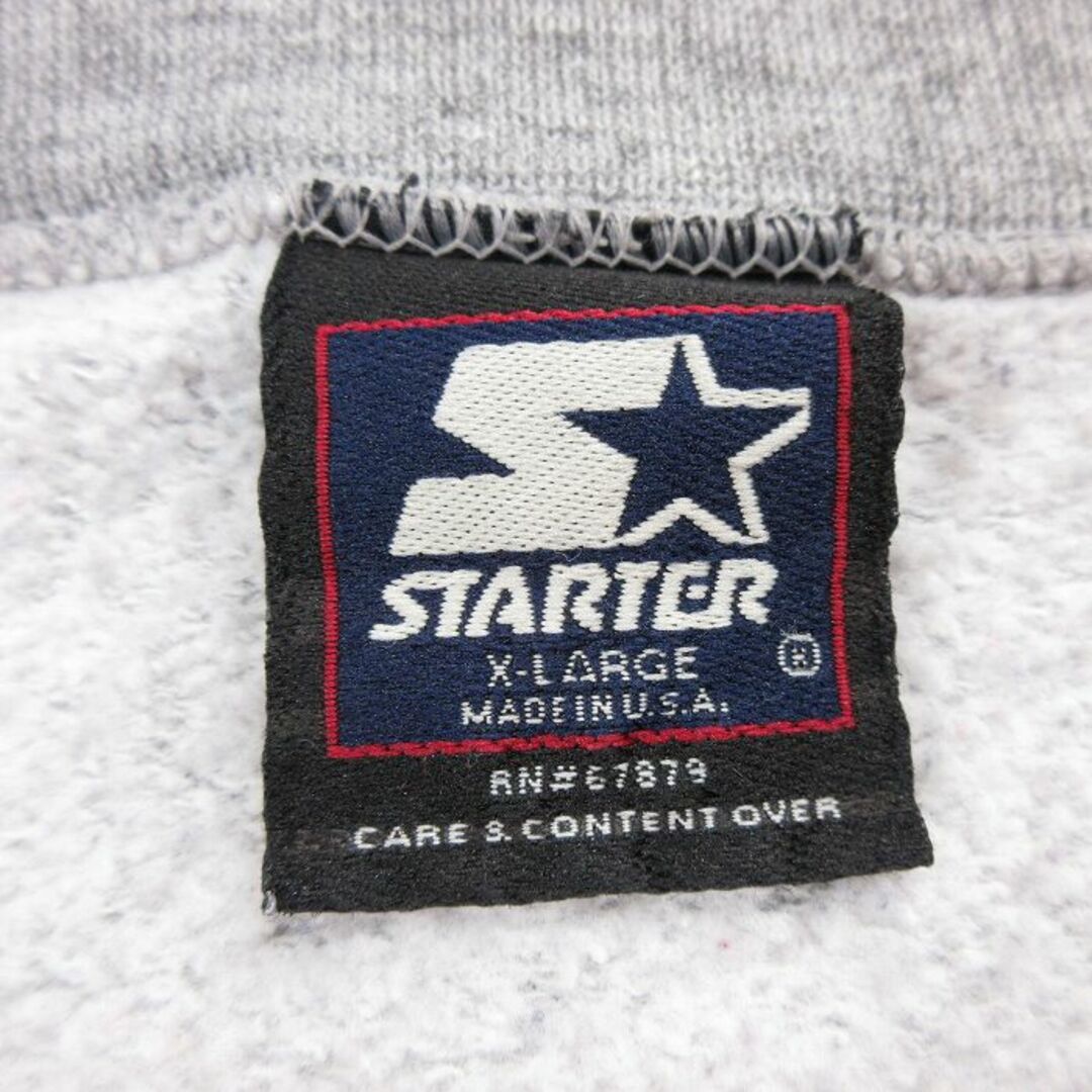 STARTER(スターター)のXL★古着 スターター STARTER 長袖 スウェット メンズ 90年代 90s NFL デンバーブロンコス グリーンベイパッカーズ 大きいサイズ クルーネック グレー 霜降り アメフト スーパーボウル 23sep11 中古 スエット トレーナー トップス メンズのトップス(パーカー)の商品写真