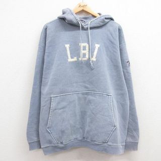 XL★古着 長袖 スウェット パーカー メンズ 90年代 90s LBI 大きいサイズ USA製 薄紺 ネイビー 23sep11 中古 スエット トレーナー トップス(パーカー)