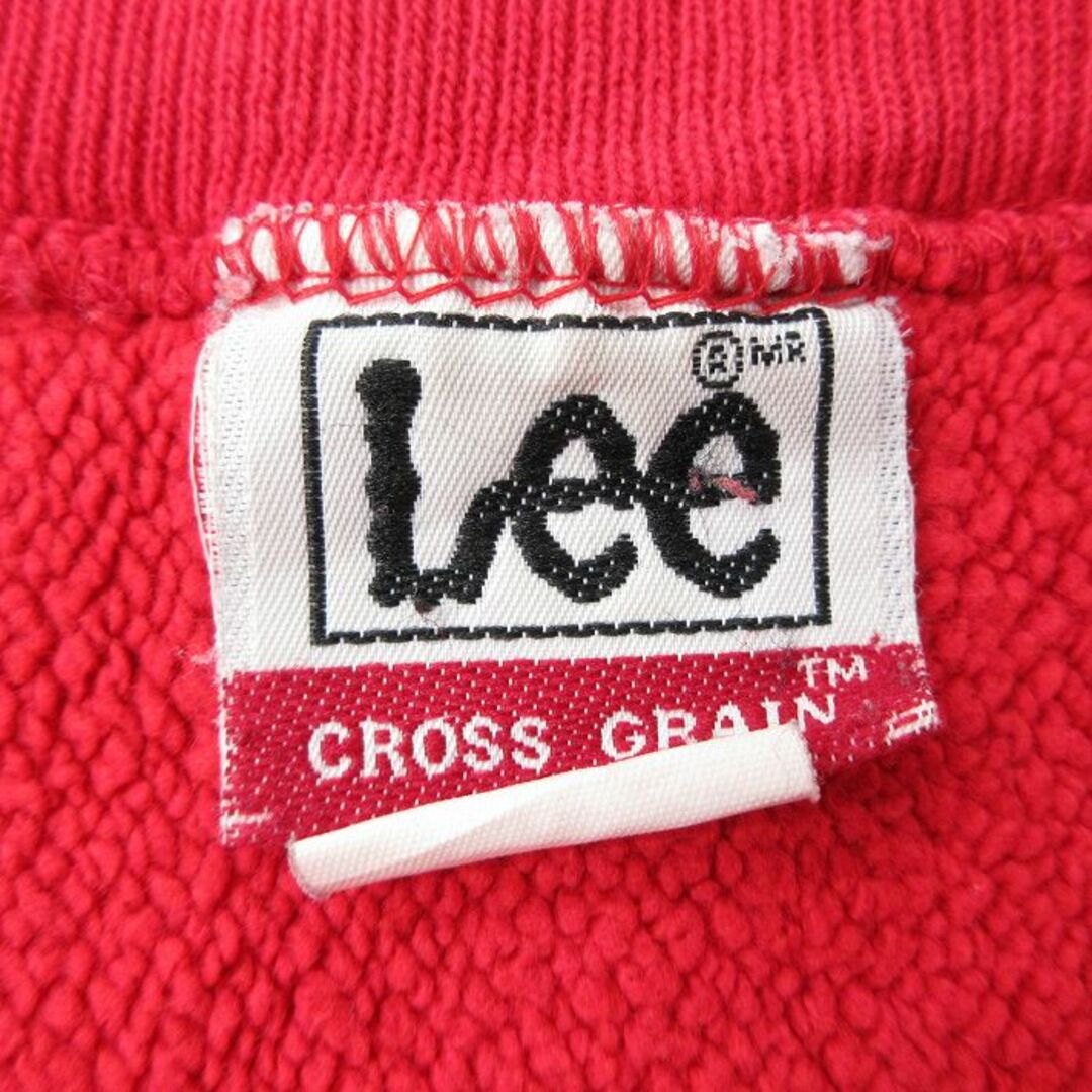 Lee(リー)のXL★古着 リー Lee 長袖 スウェット メンズ 90年代 90s DU スクール クルーネック USA製 赤 レッド 23sep13 中古 スエット トレーナー トップス メンズのトップス(パーカー)の商品写真