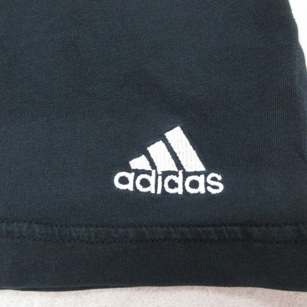 adidas(アディダス)のL★古着 アディダス adidas 半袖 ブランド Tシャツ メンズ 自転車 ユニオンジャック コットン クルーネック 黒 ブラック 23sep11 中古 メンズのトップス(Tシャツ/カットソー(半袖/袖なし))の商品写真